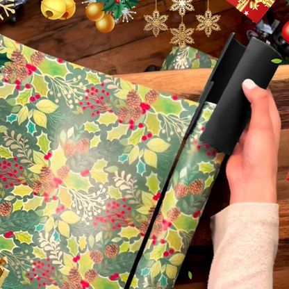 New Style Wrapping Paper Cutter – Helps Cut Straight & Clean, Hidden Blade Design, for Wrapping Paper Rolls 🎁