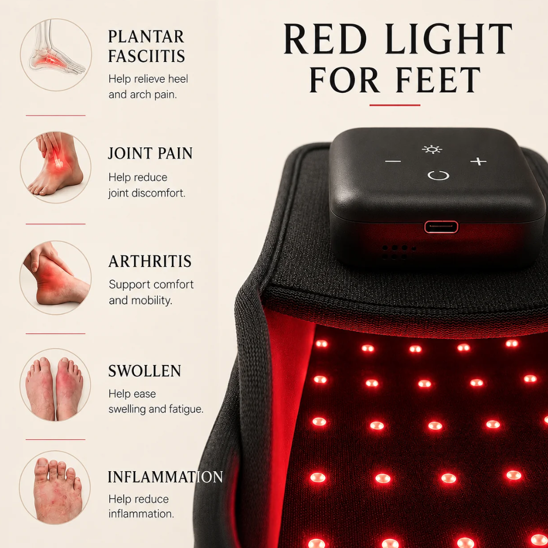 Aure Step™ Red Light  Slippers For Foot Pain Relief