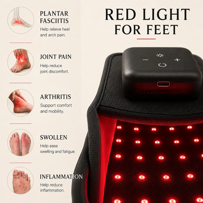 Aure Step™ Red Light  Slippers For Foot Pain Relief