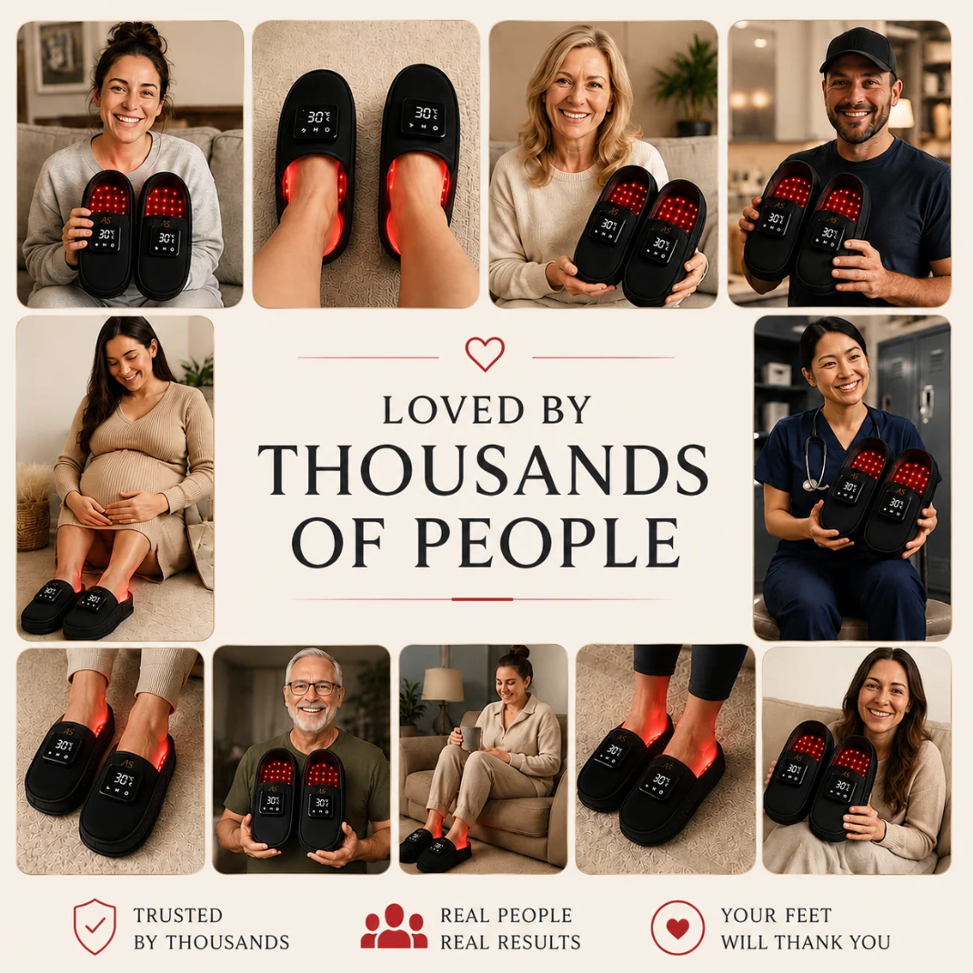 Aure Step™ Red Light  Slippers For Foot Pain Relief