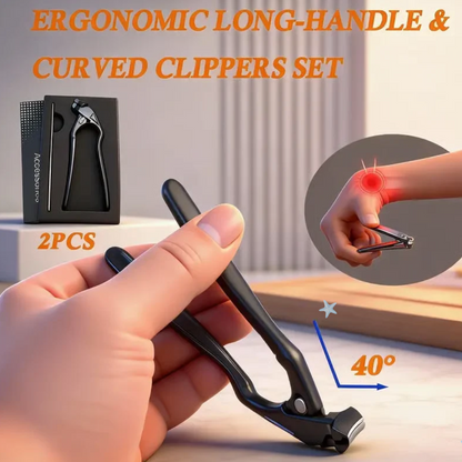 💅Stainless Steel Nail Clipper with Curved Precision Blades – Effortless for Thick Nails & Seniors! ✂️✨