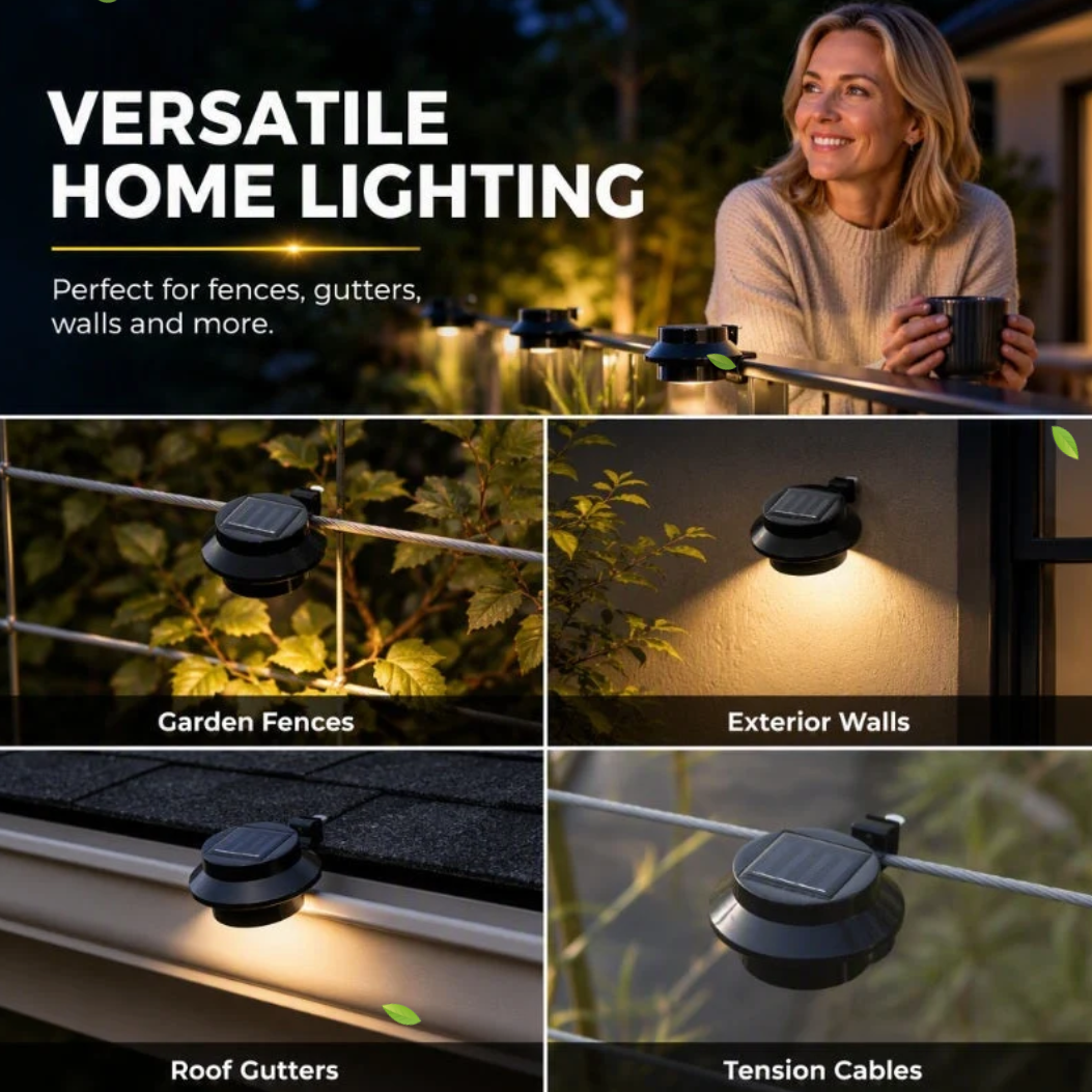 Outdoor Waterproof Solar LED Gutter Wall Lights