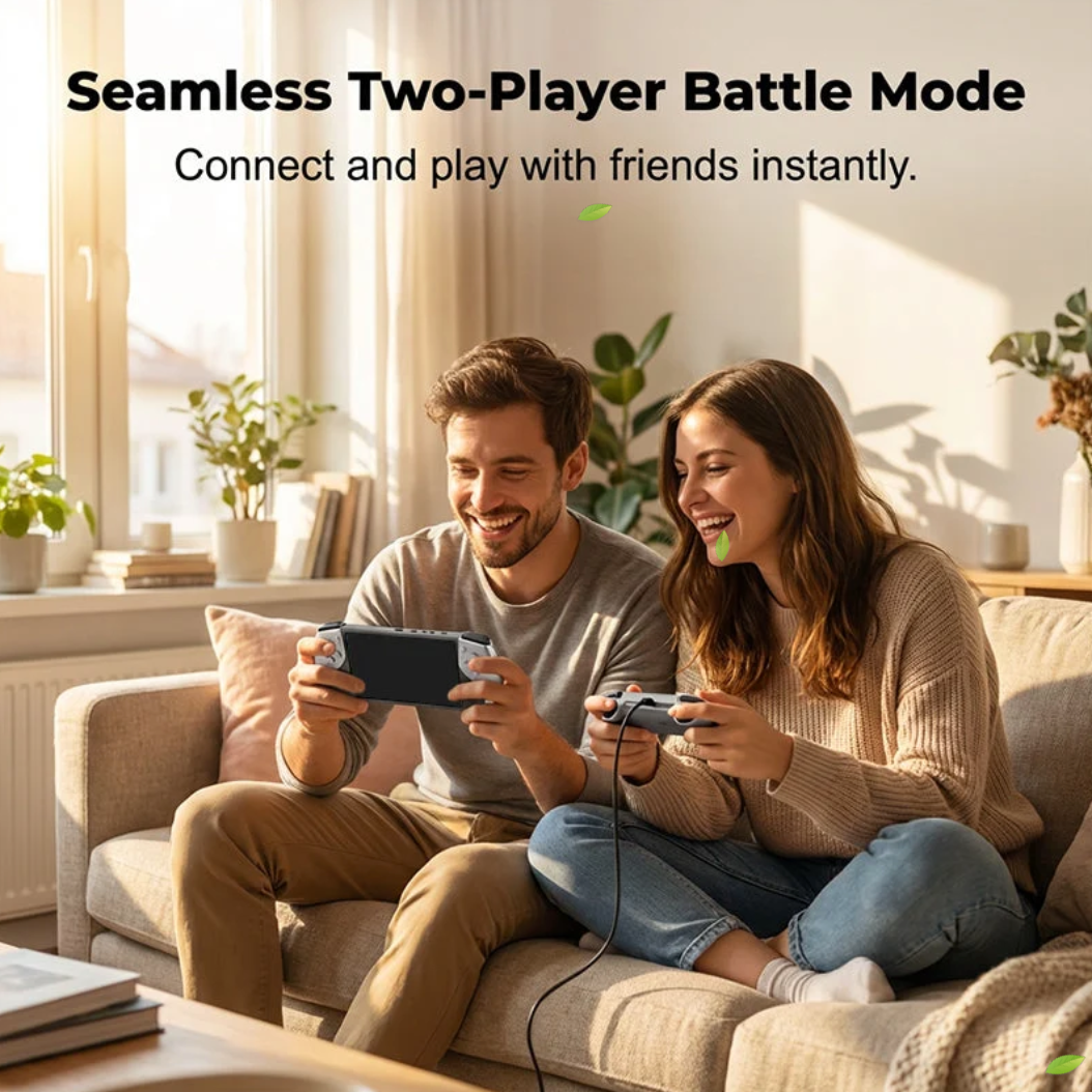 🕹️Handheld Gaming Console – Dual‑player battle mode, ergonomic grip. 5″ HD screen, long battery. Retro fun anywhere! ✨🔋