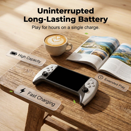🕹️Handheld Gaming Console – Dual‑player battle mode, ergonomic grip. 5″ HD screen, long battery. Retro fun anywhere! ✨🔋
