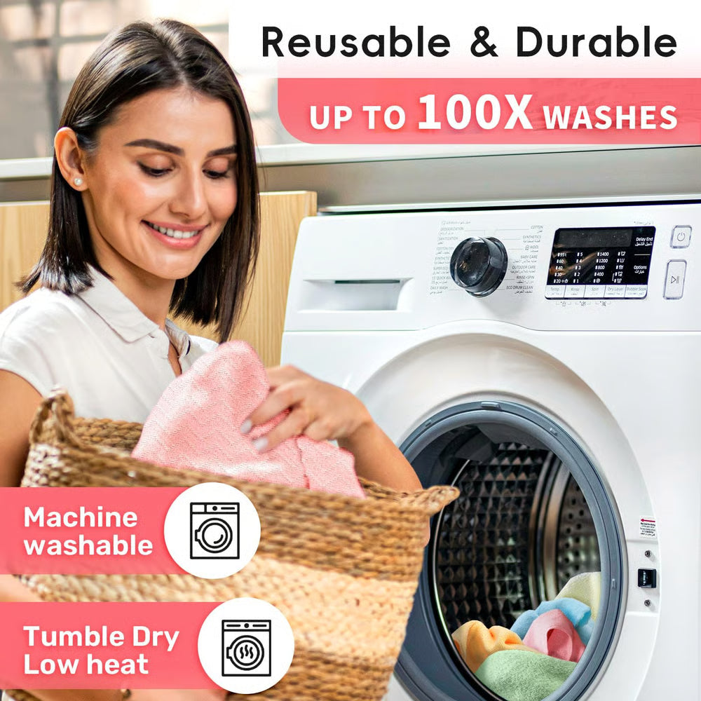 🔥🧽 Microfiber Cleaning Cloths Roll – 40 Pack Tear-Away Towels
