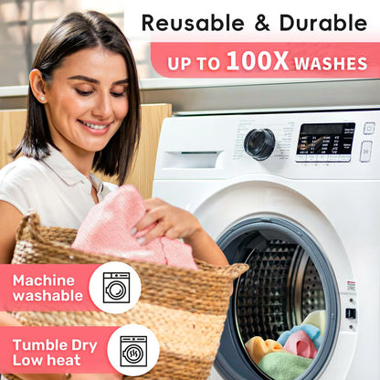 🔥🧽 Microfiber Cleaning Cloths Roll – 40 Pack Tear-Away Towels