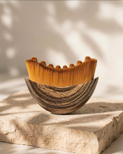 Wooden Curved Facial/Body Contouring Brush (Lymphatic Drainage)