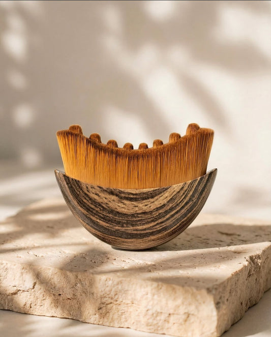 Wooden Curved Facial/Body Contouring Brush (Lymphatic Drainage)