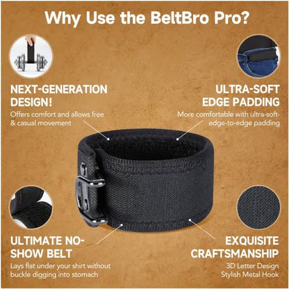 Tactical Metal Hook Elastic Belt (Unisex) 2Pcs