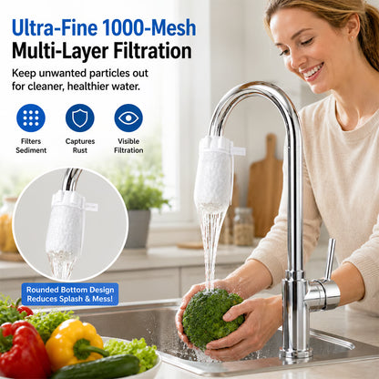 Faucet Filter Cotton Bags - Universal, 100 PCS Splash-Proof Faucet Filter 🌟Set