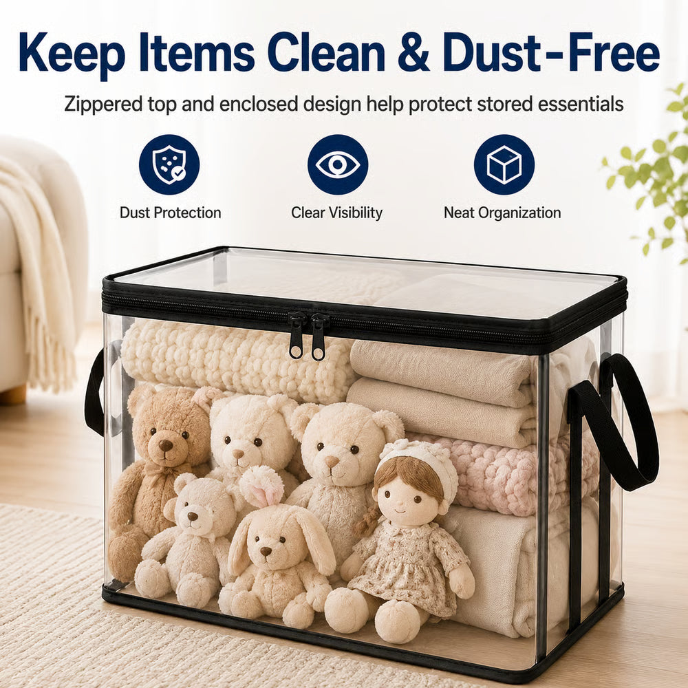 StoreNest™ Clear Storage Organizer Bin - PACK OF 2