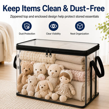 StoreNest™ Clear Storage Organizer Bin - PACK OF 2