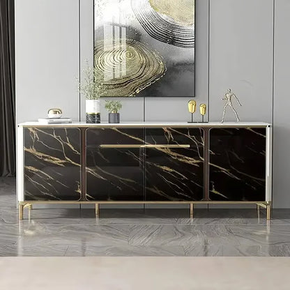 Gold Marble Pattern Self-Adhesive Wallpaper Roll (60x500cm)