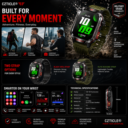 CZTICLE® Touchscreen Waterproof Smart Watch