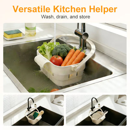 🥦🍅Collapsible Faucet-Hanging Sink Strainer Basket