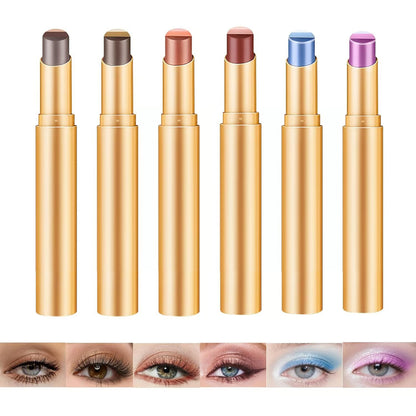 3-Shade Cream Eyeshadow Stick – Smooth Blendable Eye Makeup (Pack of 6)