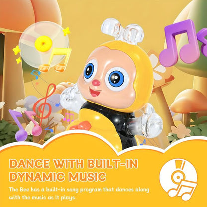 🎁Electric Dancing Bee Toy for Kids, Interactive Light & Music Learning Toy, Fun Educational Gift for Children