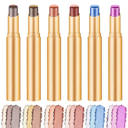 3-Shade Cream Eyeshadow Stick – Smooth Blendable Eye Makeup (Pack of 6)
