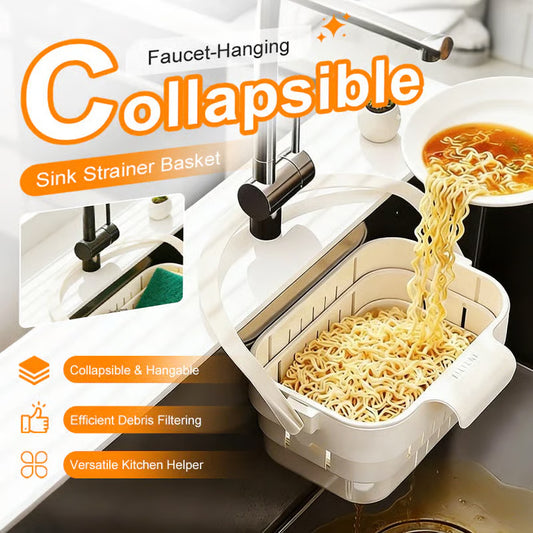 🥦🍅Collapsible Faucet-Hanging Sink Strainer Basket