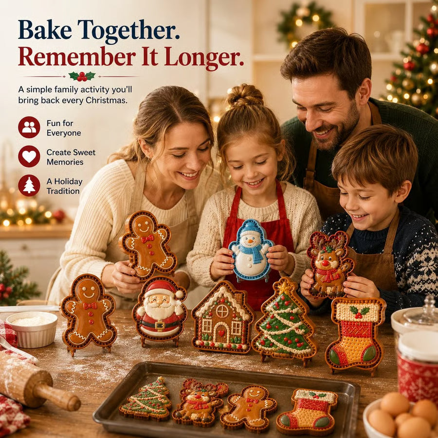 🍪Christmas Baking Moulds – 9 Festive Designs 🎄
