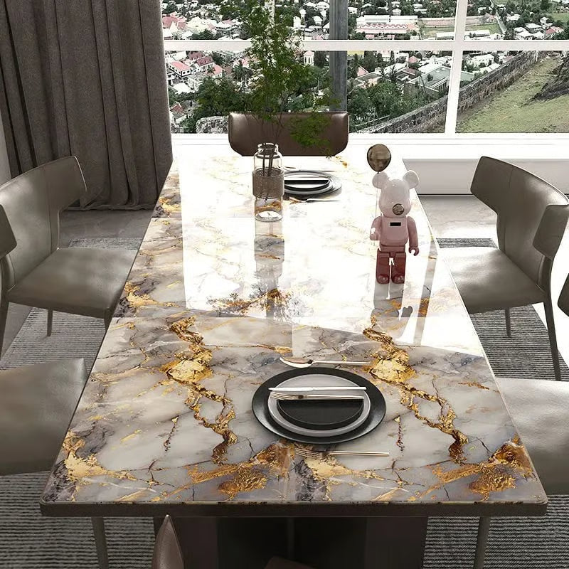 Gold Marble Pattern Self-Adhesive Wallpaper Roll (60x500cm)