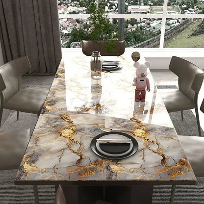 Gold Marble Pattern Self-Adhesive Wallpaper Roll (60x500cm)