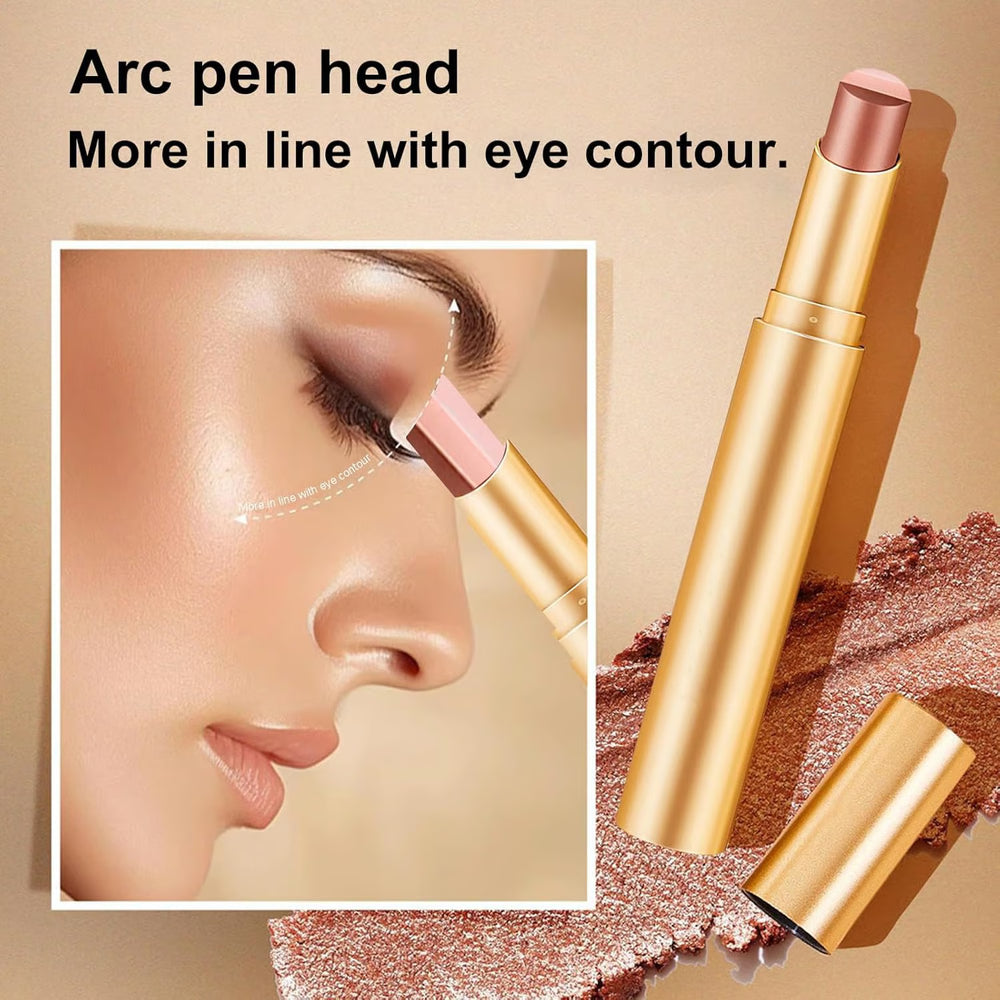 3-Shade Cream Eyeshadow Stick – Smooth Blendable Eye Makeup (Pack of 6)