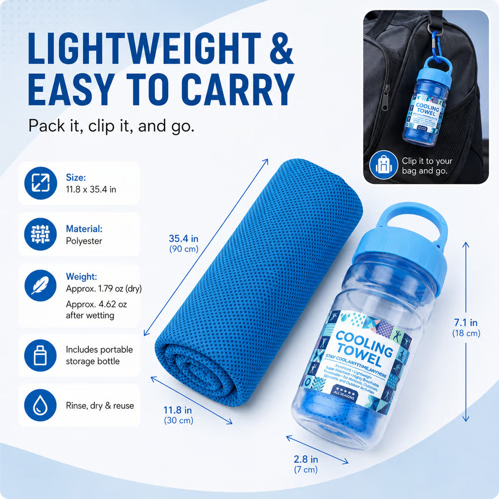 🏃❄️Reusable Soft Absorbent Cooling Towel