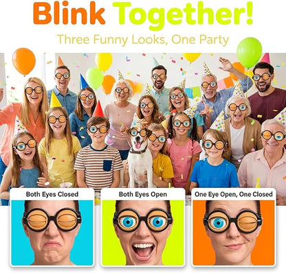 🎉🎉🤣Novelty Funny Glasses with Winking Eye Mechanism
