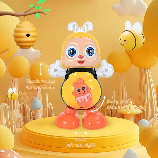 🎁Electric Dancing Bee Toy for Kids, Interactive Light & Music Learning Toy, Fun Educational Gift for Children