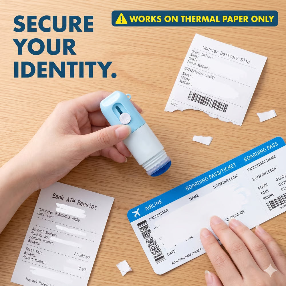 2-in-1 Box Cutter & Thermal Paper Eraser
