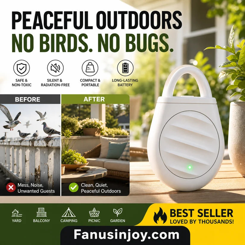 Goodbye Bites & Buzzing – Portable Ultrasonic Bird Repellent Keychain🌿