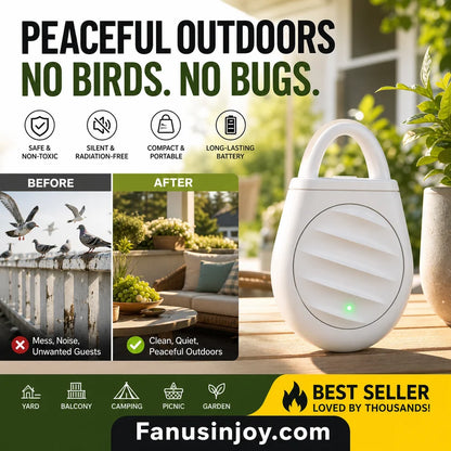 Goodbye Bites & Buzzing – Portable Ultrasonic Bird Repellent Keychain🌿