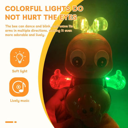 🎁Electric Dancing Bee Toy for Kids, Interactive Light & Music Learning Toy, Fun Educational Gift for Children
