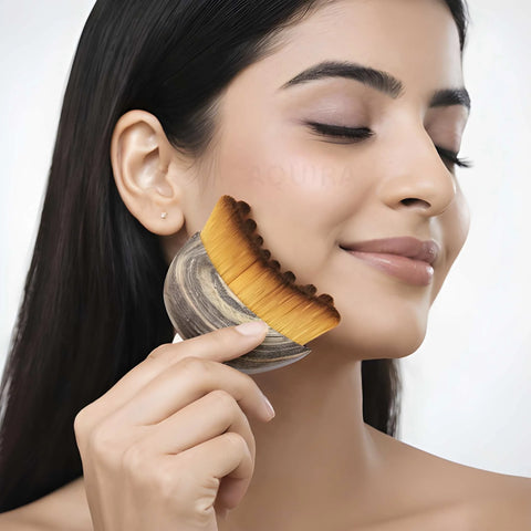 Wooden Curved Facial/Body Contouring Brush (Lymphatic Drainage)