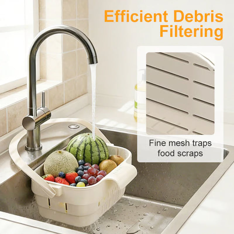 🥦🍅Collapsible Faucet-Hanging Sink Strainer Basket