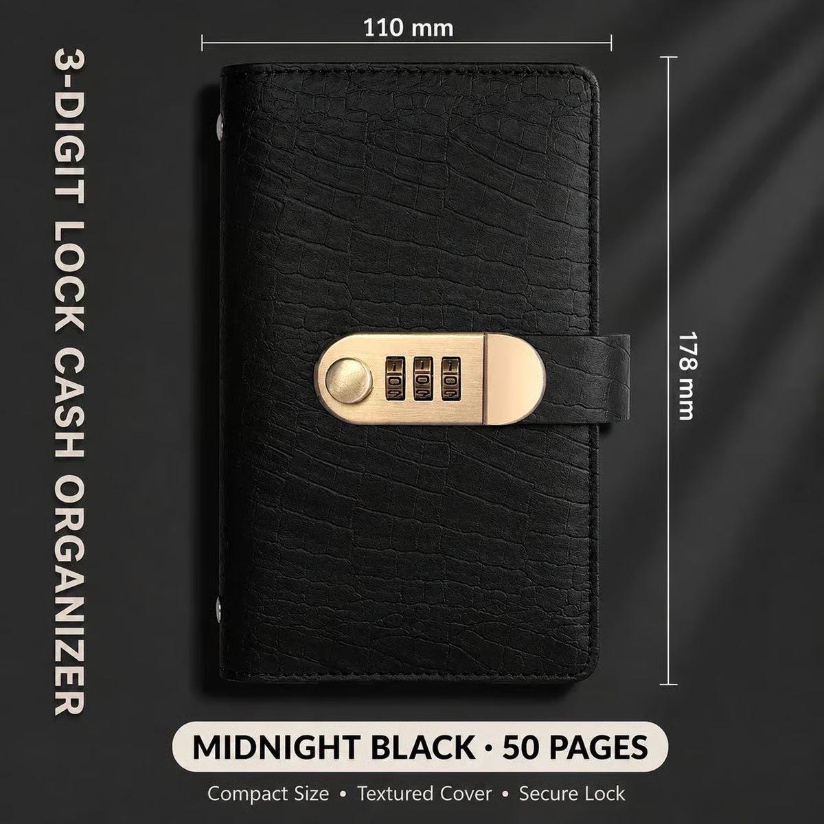 VaultMate™ Savings Book – Lockable Cash Organizer & Savings Planner