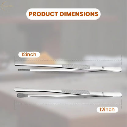 Non-Slip Kitchen Tweezers – 2 PCS