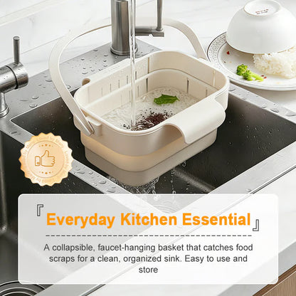 🥦🍅Collapsible Faucet-Hanging Sink Strainer Basket
