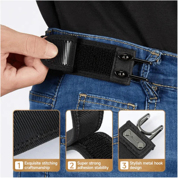 Tactical Metal Hook Elastic Belt (Unisex) 2Pcs