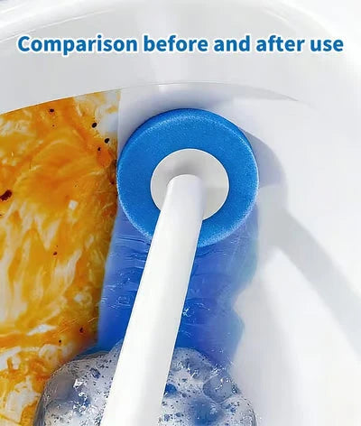 🚽💦Hands-Free Disposable Toilet Brush with Replaceable Cleaning Heads