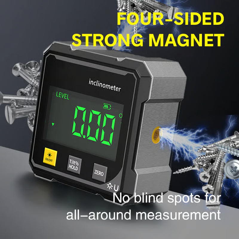 🔥4-Side Magnetic Digital Angle Gauge with Laser