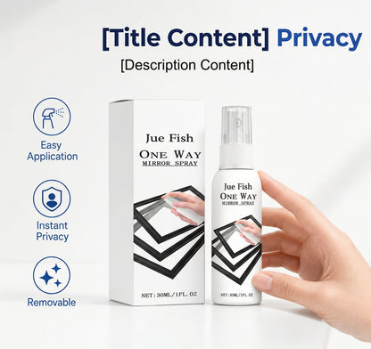 Reflective Window Spray | One-Way Mirror Privacy Shield for Home & Car