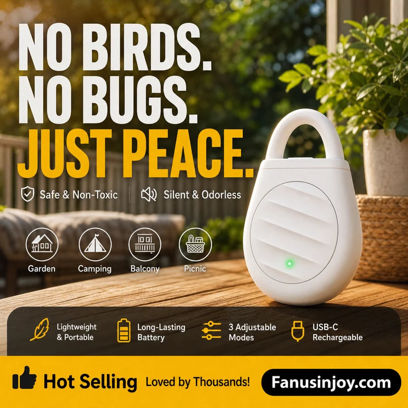 Goodbye Bites & Buzzing – Portable Ultrasonic Bird Repellent Keychain🌿