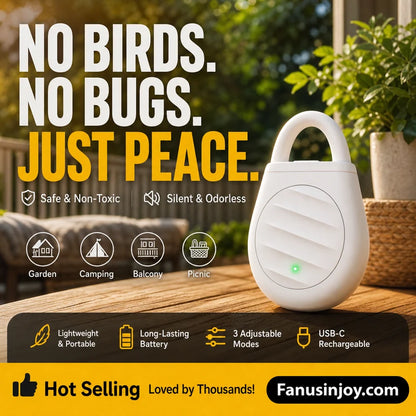 Goodbye Bites & Buzzing – Portable Ultrasonic Bird Repellent Keychain🌿