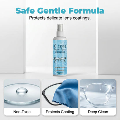 PACK OF 2 - Lens Scratch Repair Spray 👓✨ – Micro-Scratch Remover, Streak-Free, Safe on Coatings