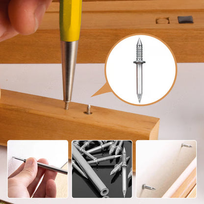 Double-Head Skirting Thread Seamless Nail, Pack of 100