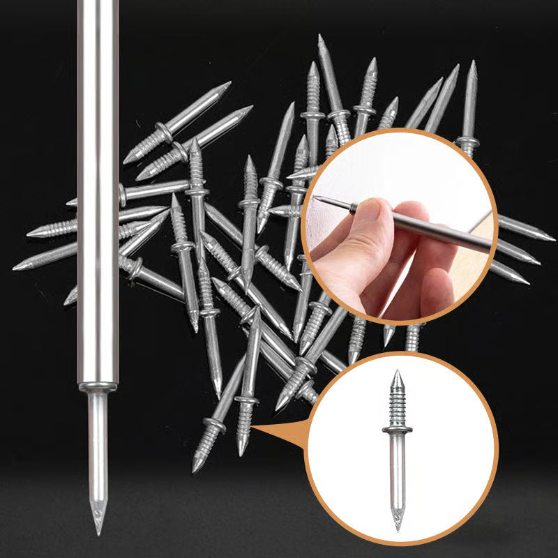 Double-Head Skirting Thread Seamless Nail, Pack of 100