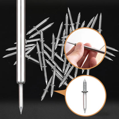 Double-Head Skirting Thread Seamless Nail, Pack of 100