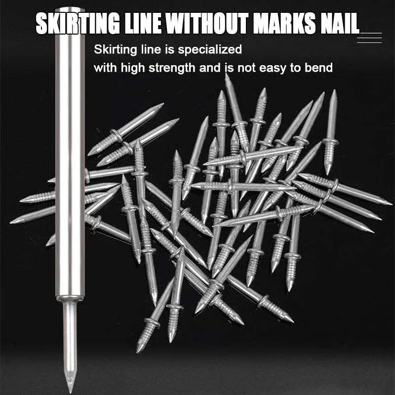 Double-Head Skirting Thread Seamless Nail, Pack of 100